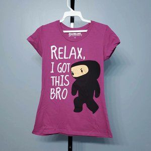 Drumline Girls Purple Ninja Print T-Shirt |Size: M